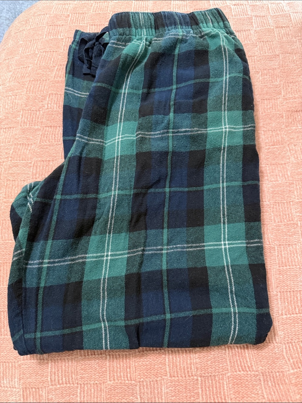 Old Navy Green and Black Plaid Flannel Pajama Pants women’s size Large